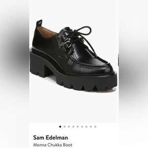 Sam Edelman Black Chunky Lace-Up loafer